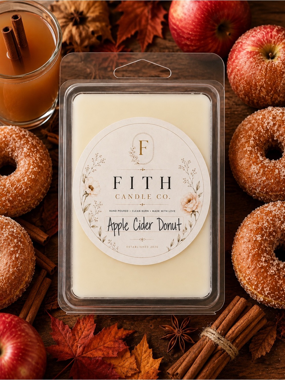 Apple Cider Donut 100% Organic Soy Artisan wax melts 5 for $25!!!!!
